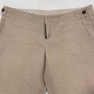 Linen Pants GAP Size 2 Ankle a length Khaki